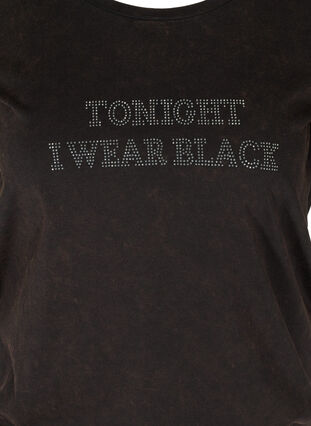 T-shirt imprimé en coton bio, Black, Packshot image number 2