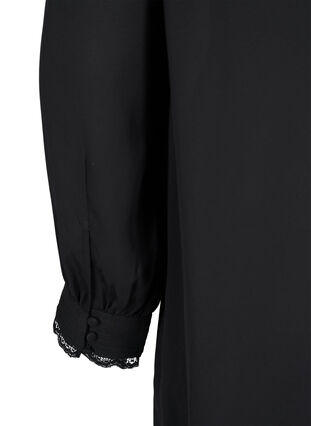 Tunique avec col à volants et manches longues, Black, Packshot image number 3