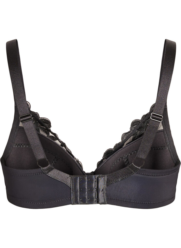 Soutien-gorge rembourré à armatures avec broderie, Noir, Packshot image number 1