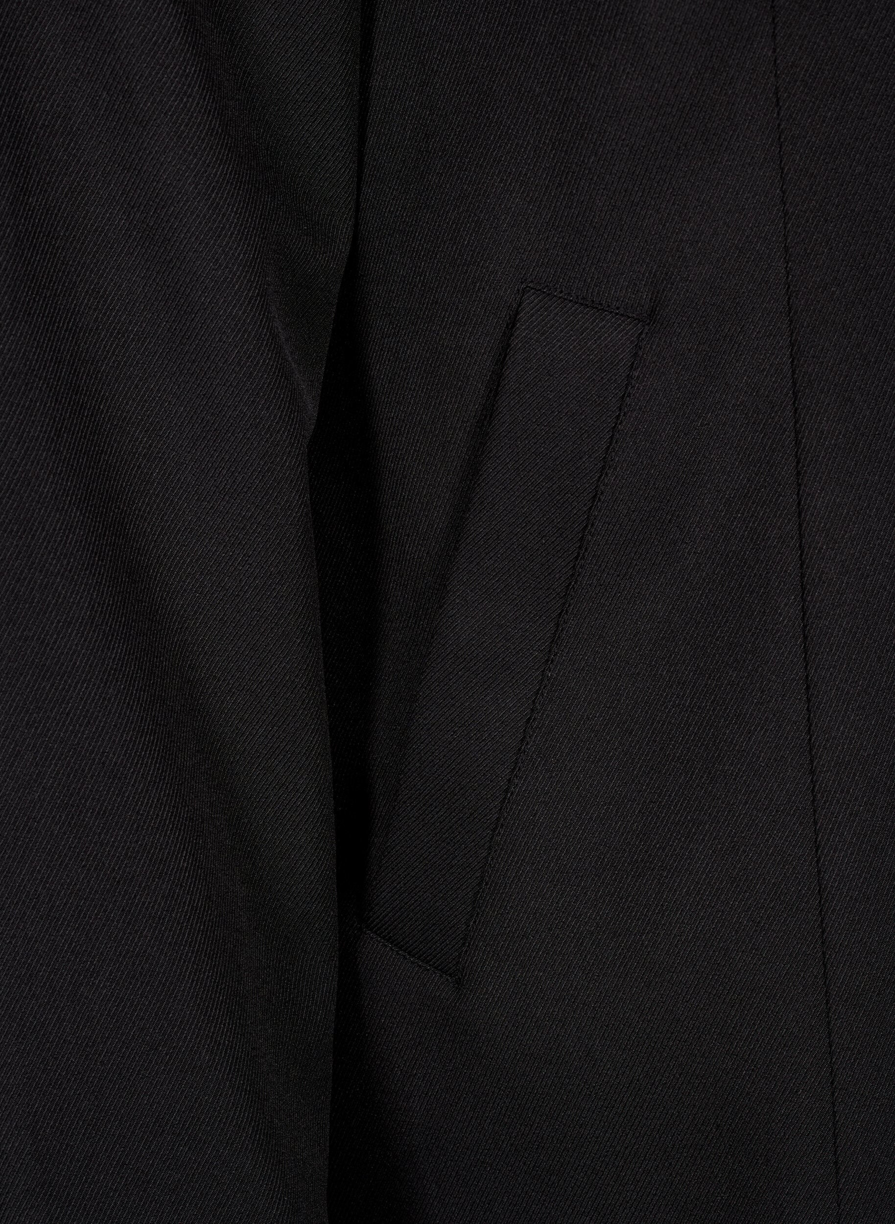 Zizzi Veste de printemps avec patte de boutonnage cach&eacute;e, Black, Packshot image number 3