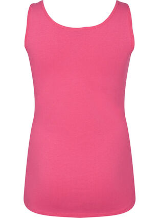 Top basique de couleur unie en coton, Hot Pink, Packshot image number 1