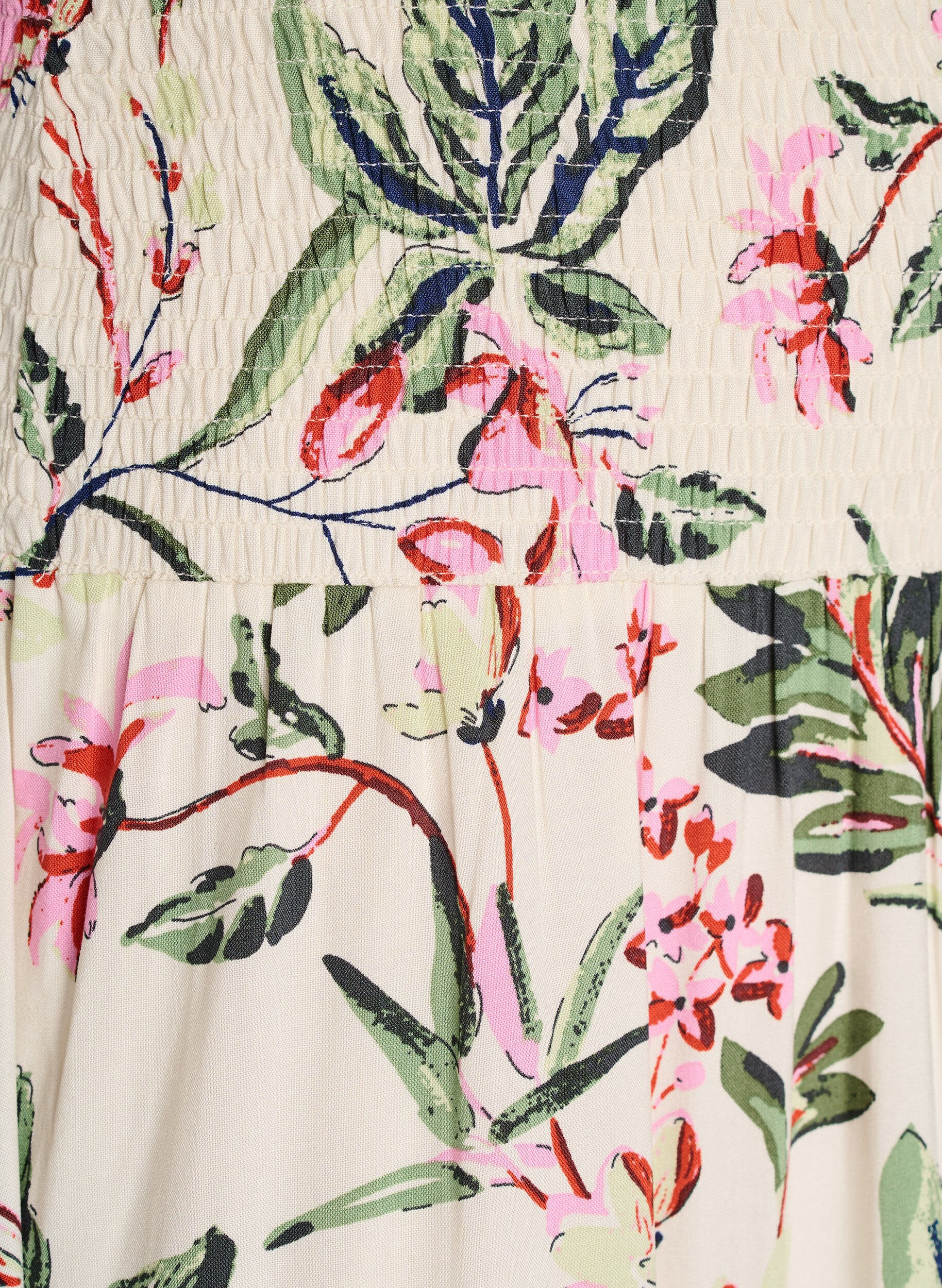 ZizziViscose maxi-rok met smock, Vanille, Packshot image number 2