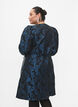 Jacquard wikkeljurk met 3/4 mouwen, Black Blue, Model image number 1