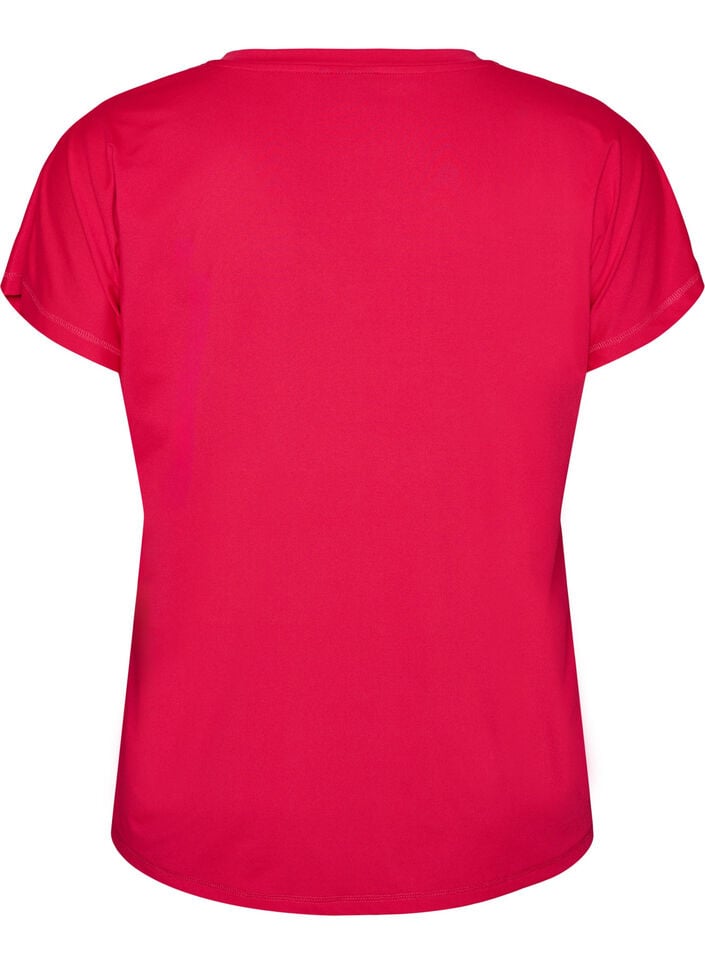 T-shirt d&rsquo;entra&icirc;nement ample avec col en V, Rose, Packshot image number 1