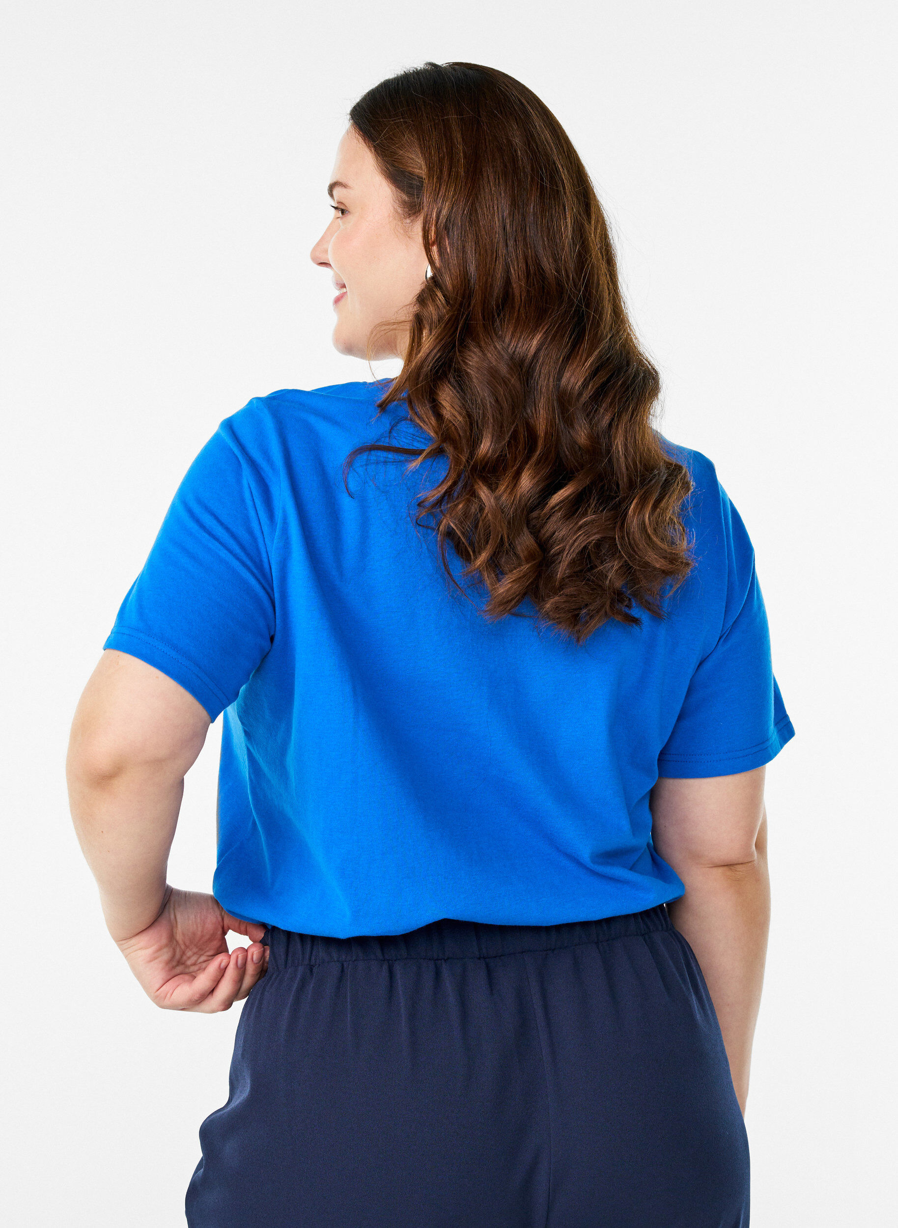 ZizziT-shirt met print, Blauw, Model image number 2