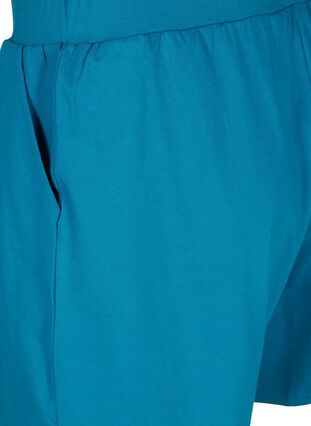 Short ample en coton avec poches, Fjord Blue, Packshot image number 3