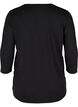 Blouse d'entra&icirc;nement &agrave; manches 3/4, Noir, Packshot image number 1