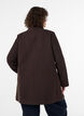 A-lijn jas met gouden knopen, Bruin, Model image number 2