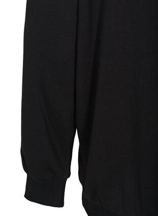 Sweatshirt met capuchon en print, Black, Packshot image number 3