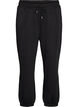 Sweatpants met hoge taille en trekkoord, Zwart, Packshot image number 0