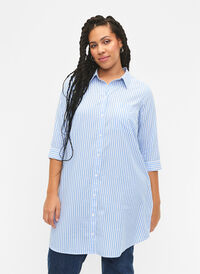Lang gestreept shirt met 3/4 mouwen, Marina W. Stripe, Model