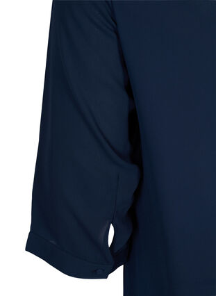Blouse à manches 3/4 et bas asymétrique, Navy Blazer, Packshot image number 3