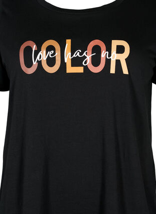 T-shirt en coton avec imprimé, Black COLOR, Packshot image number 2