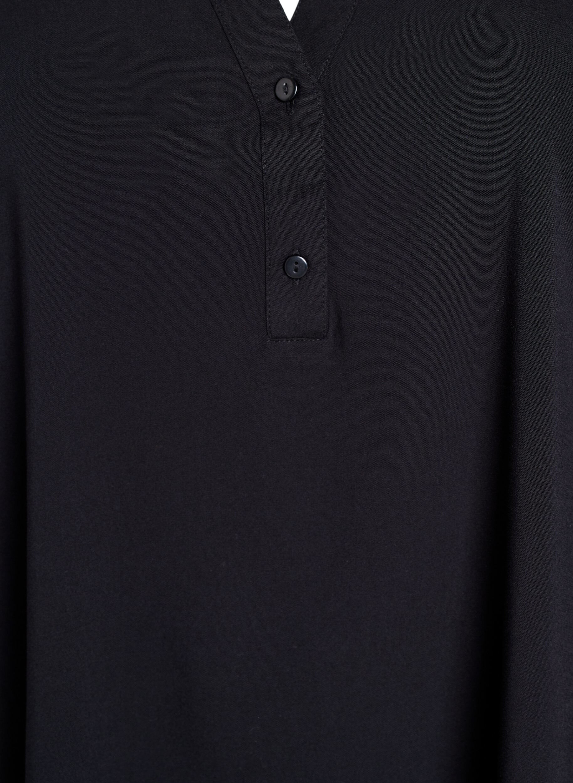 ZizziFLASH - Mouwloze viscose blouse, Zwart, Packshot image number 2