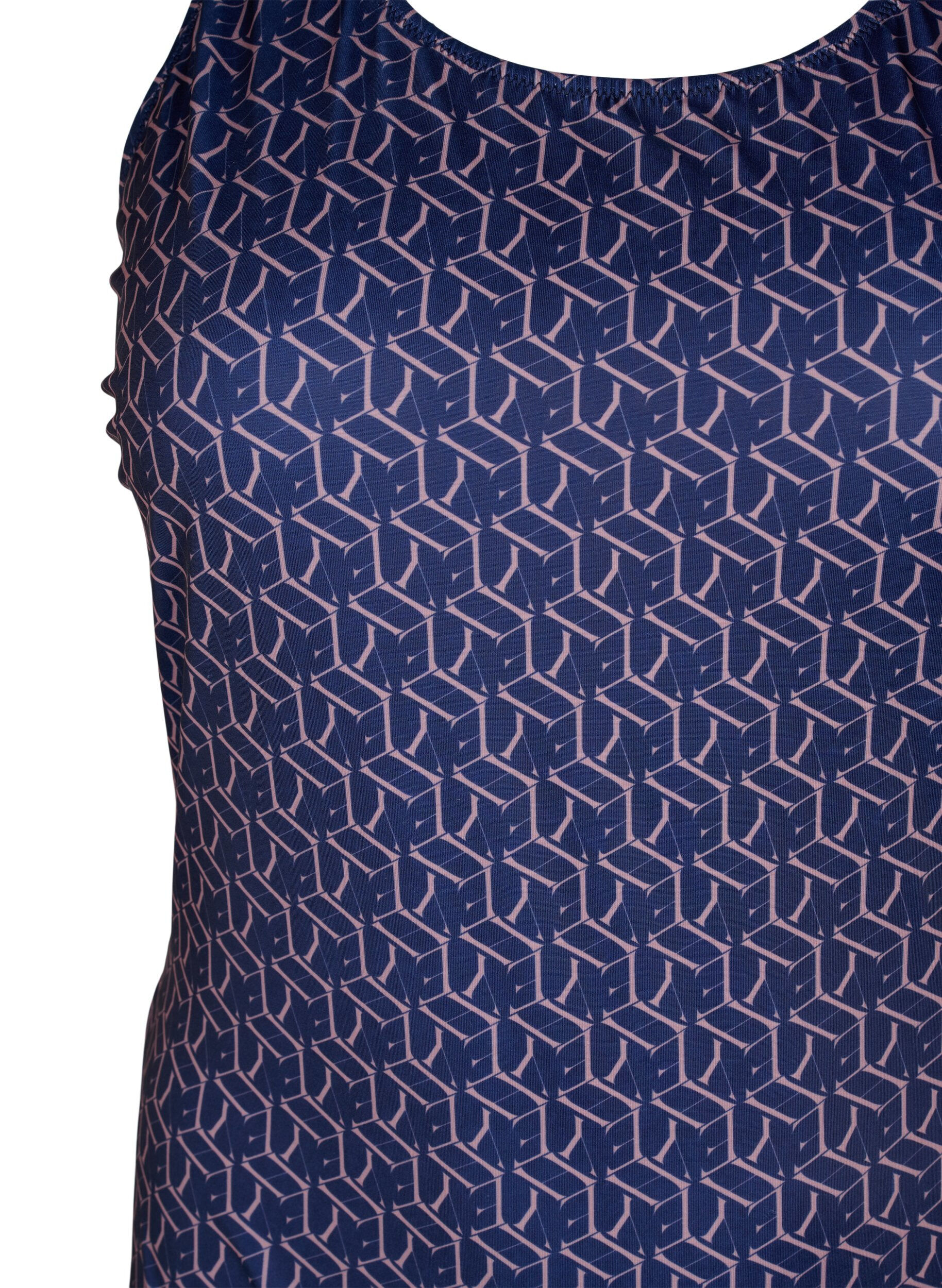 ZizziBadpak met print en gekruiste rug, Text Print, Packshot image number 2