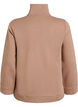 Sweatshirt à col montant et fermeture zippée, Marron, Packshot image number 1