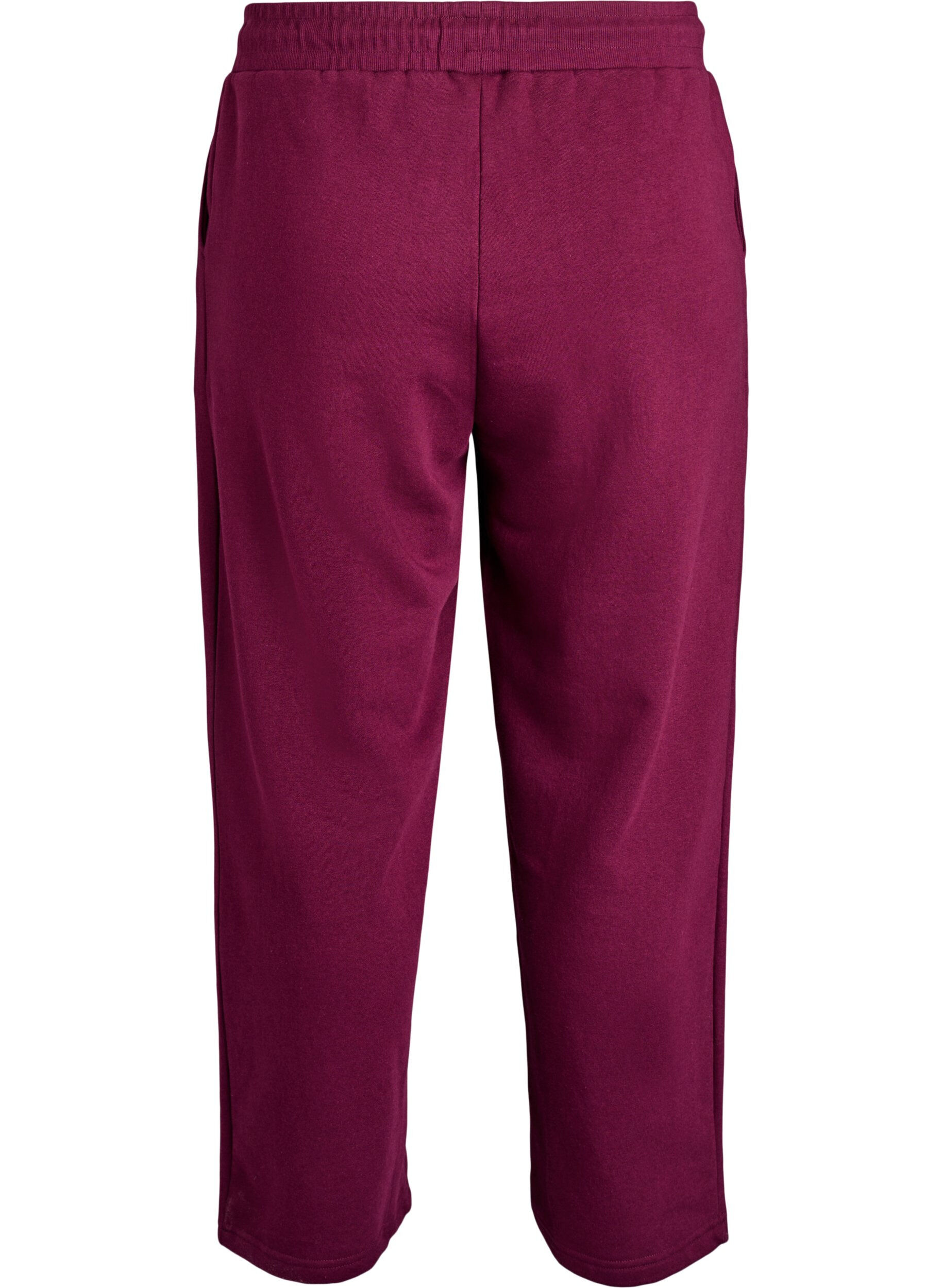 ZizziJoggingbroek met zakken, Donker Bordeaux, Packshot image number 1