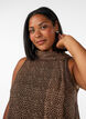 Blouse sans manches &agrave; col montant avec un n&oelig;ud, Marron, Model image number 3