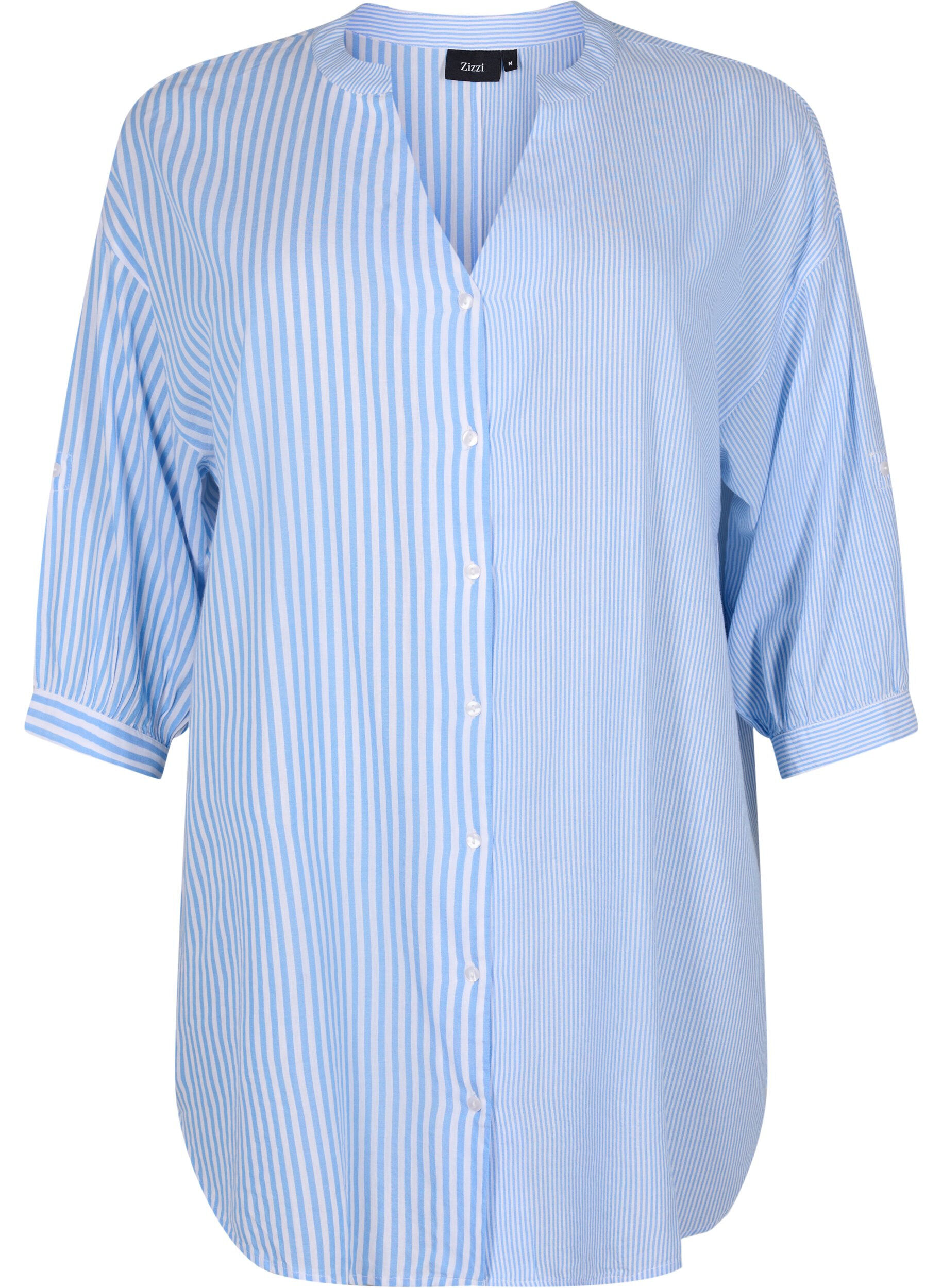 Tunique ray&eacute;e avec manches 3/4