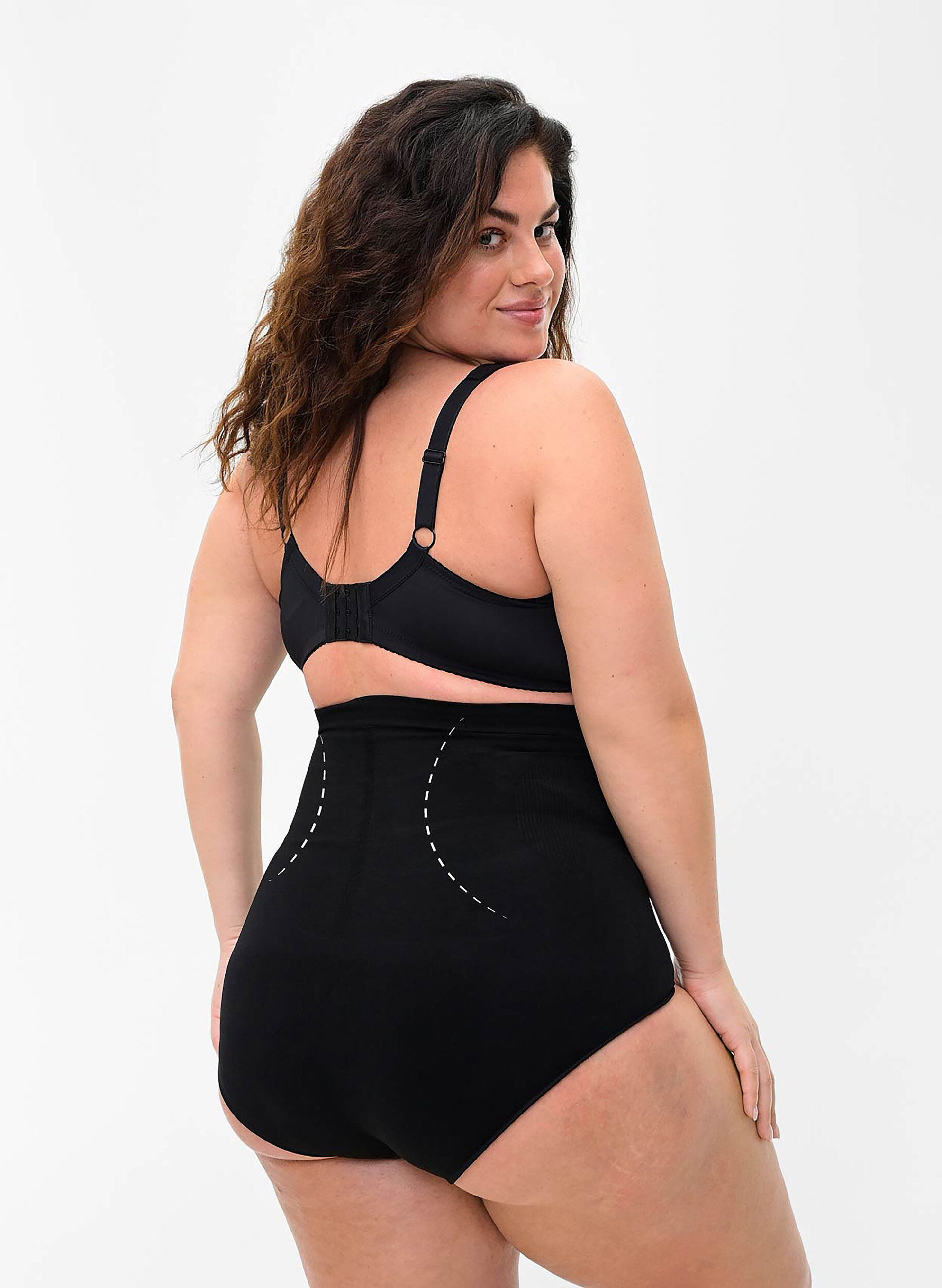 ZizziHigh waisted shapewear ondergoed, Zwart, Model image number 1