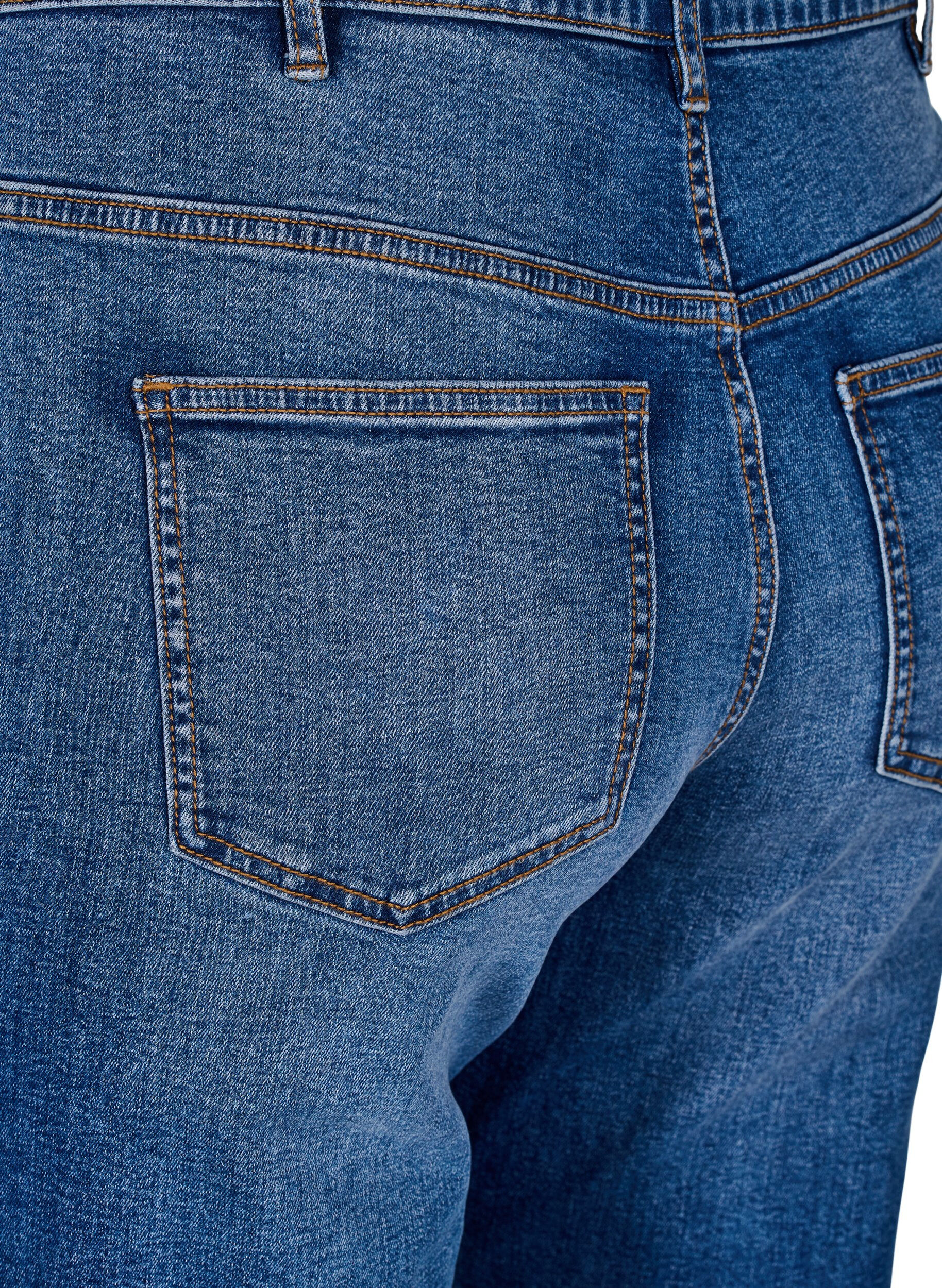ZizziHigh-waisted Gemma jeans met een regular fit, Blauw, Packshot image number 3