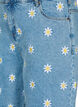 Short Mille à taille haute avec fleurs brodées, Light Blue Flower, Packshot image number 2