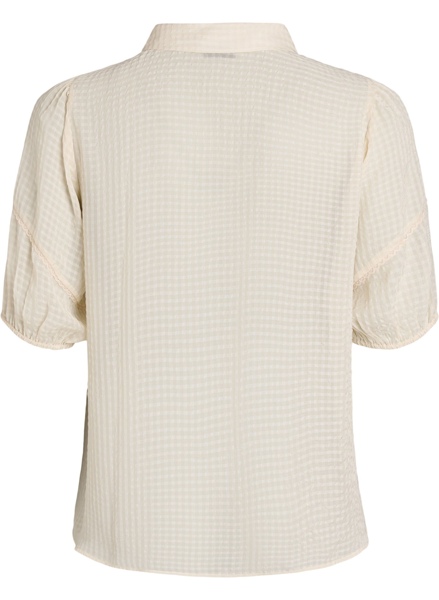 ZizziBlouse en seersucker avec lien &agrave; nouer, Beige, Packshot image number 1