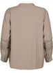 Blouse van viscose met gehaakte details, Caribou, Packshot image number 1