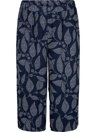 Pantalon ample avec imprimé, Navy B. w. Dot Leaf, Packshot image number 0