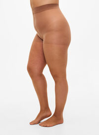Zongebruinde huidskleur panty in 25 denier, Nude, Model