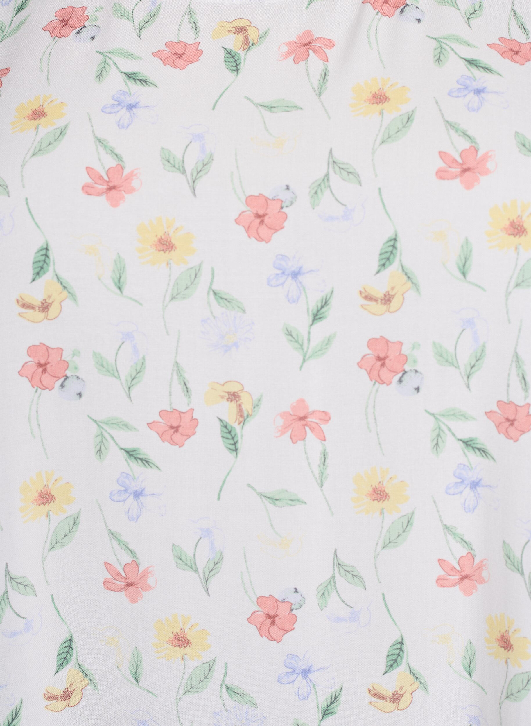 ZizziViscose jurk met snijlijn, Wit, Packshot image number 2