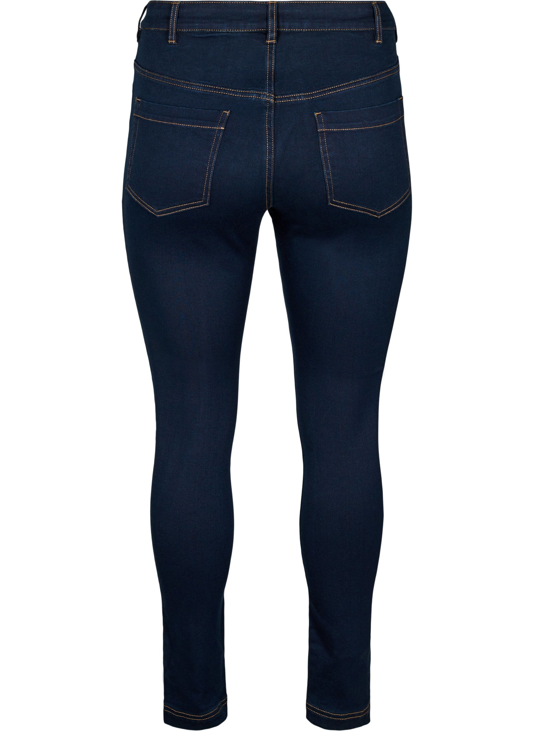 ZizziSuper slim Amy jeans met hoge taille, Unwashed, Packshot image number 1