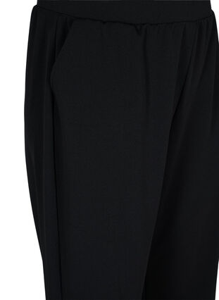 Pantalon ample avec bord élastiqué, Black, Packshot image number 2
