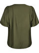 Blouse met ballonnenmouwen en V-hals, Groen, Packshot image number 1