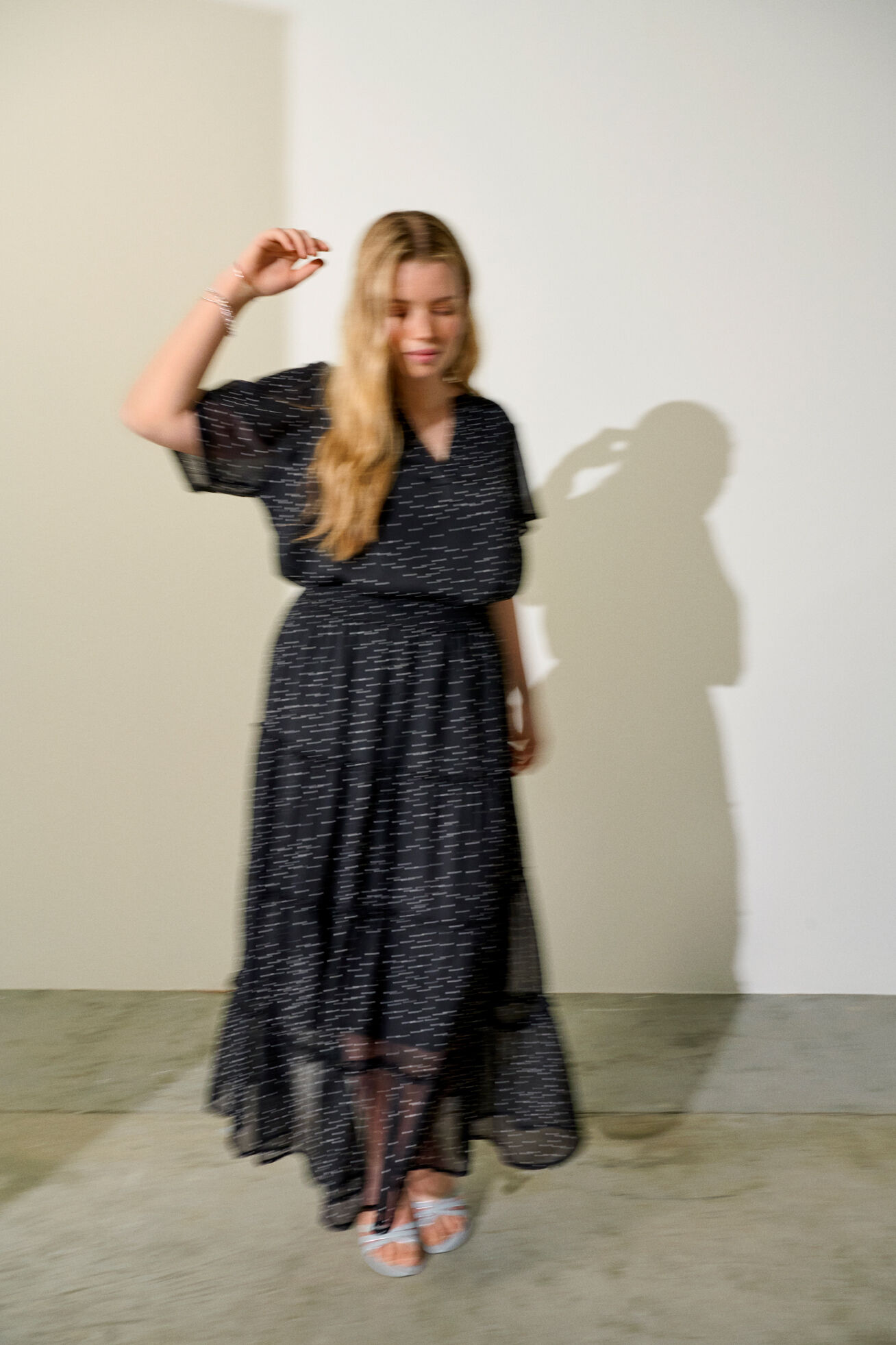 Zwarte set met stippen, , Model