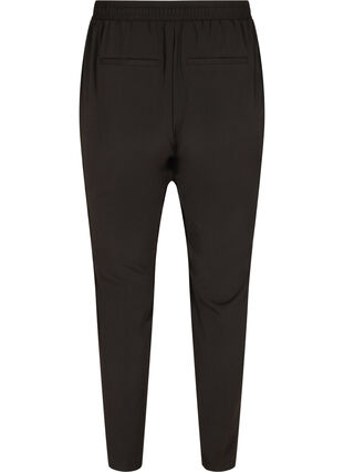 Joli pantalon classique avec cordon de serrage et bord élastique, Black, Packshot image number 1