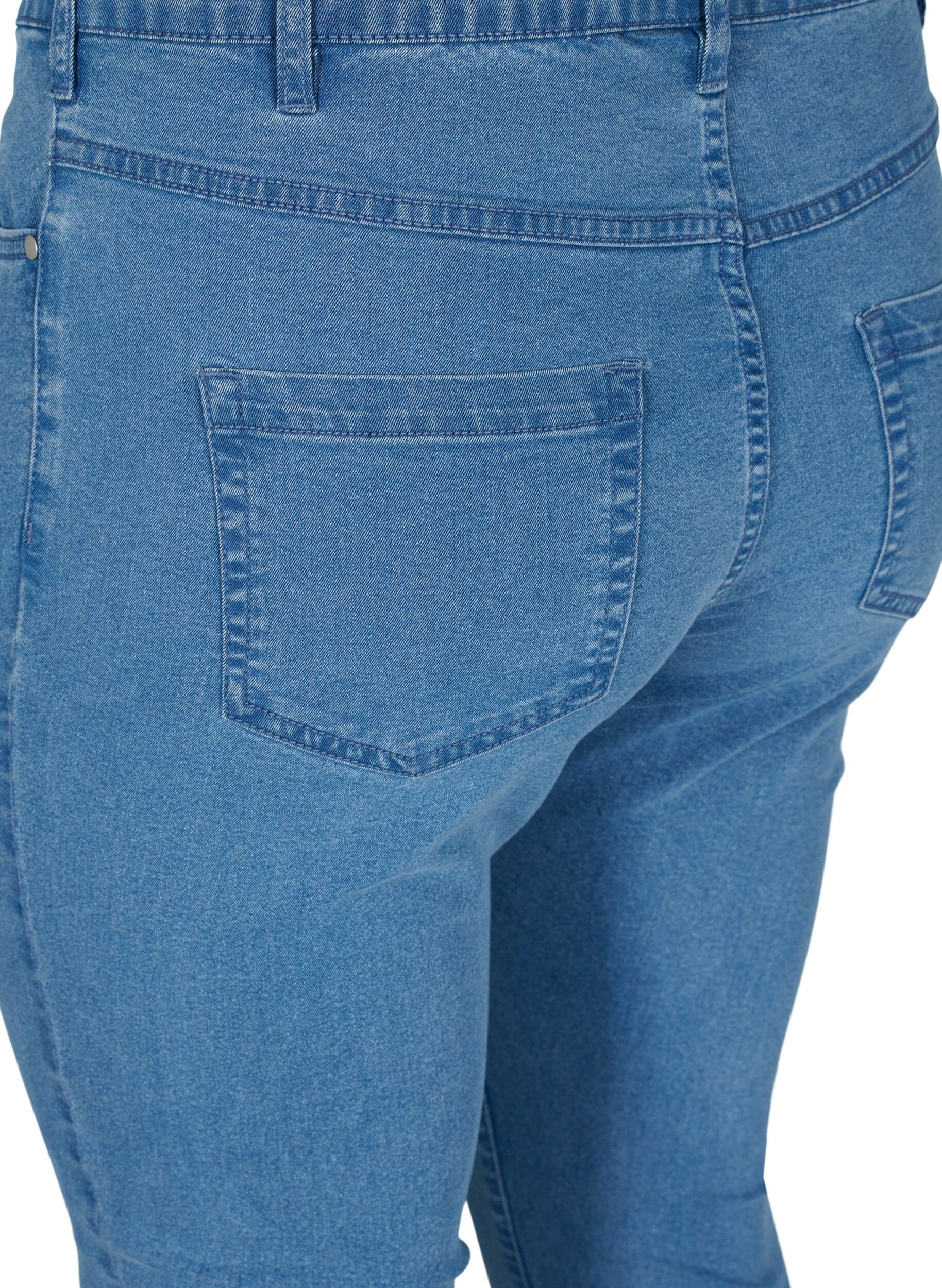 Zizzisuper slim fit Amy jeans met hoge taille, Blauw, Packshot image number 3