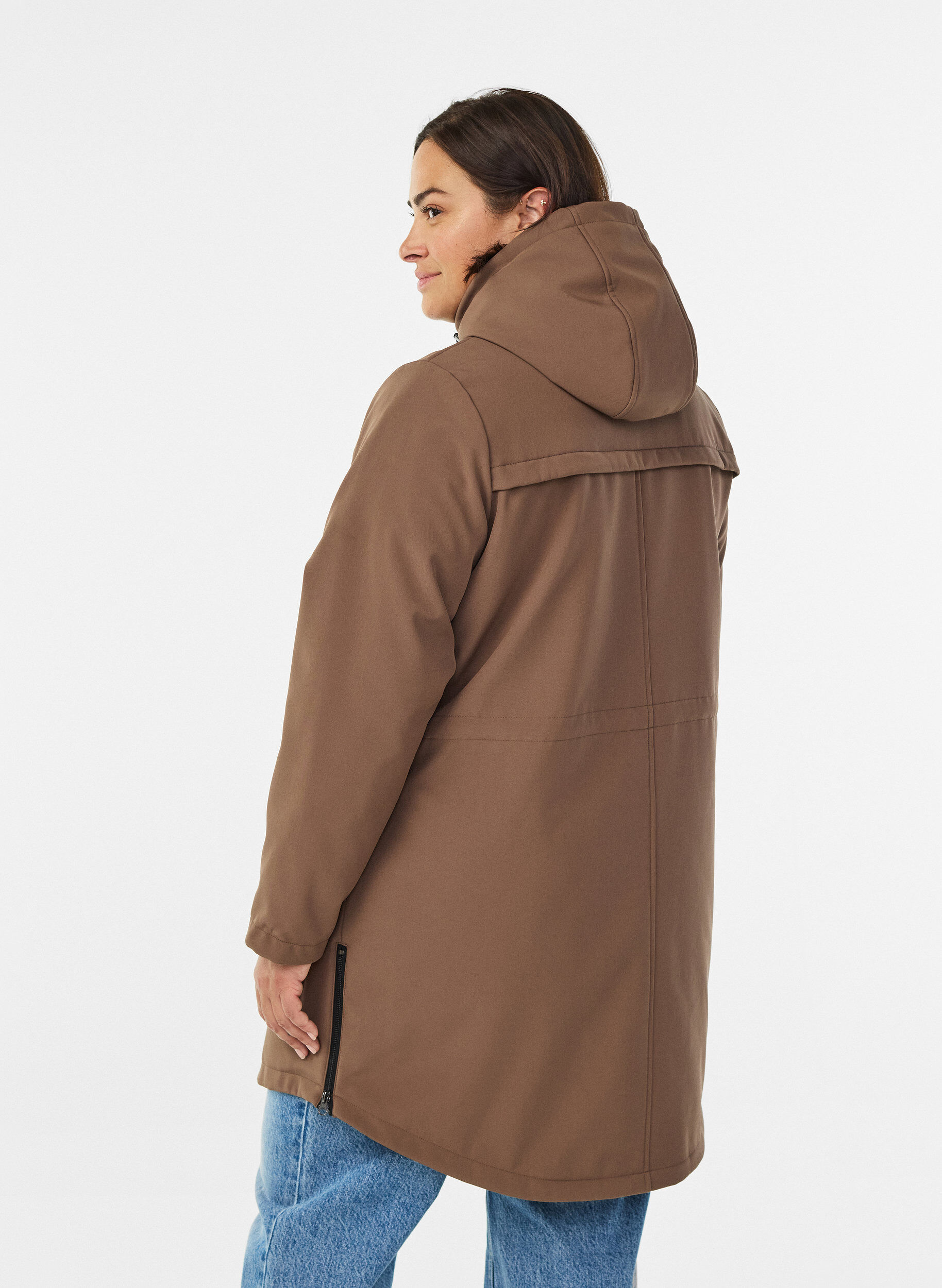ZizziVeste softshell r&eacute;sistante &agrave; l'eau avec doublure matelass&eacute;e, Marron, Model image number 2