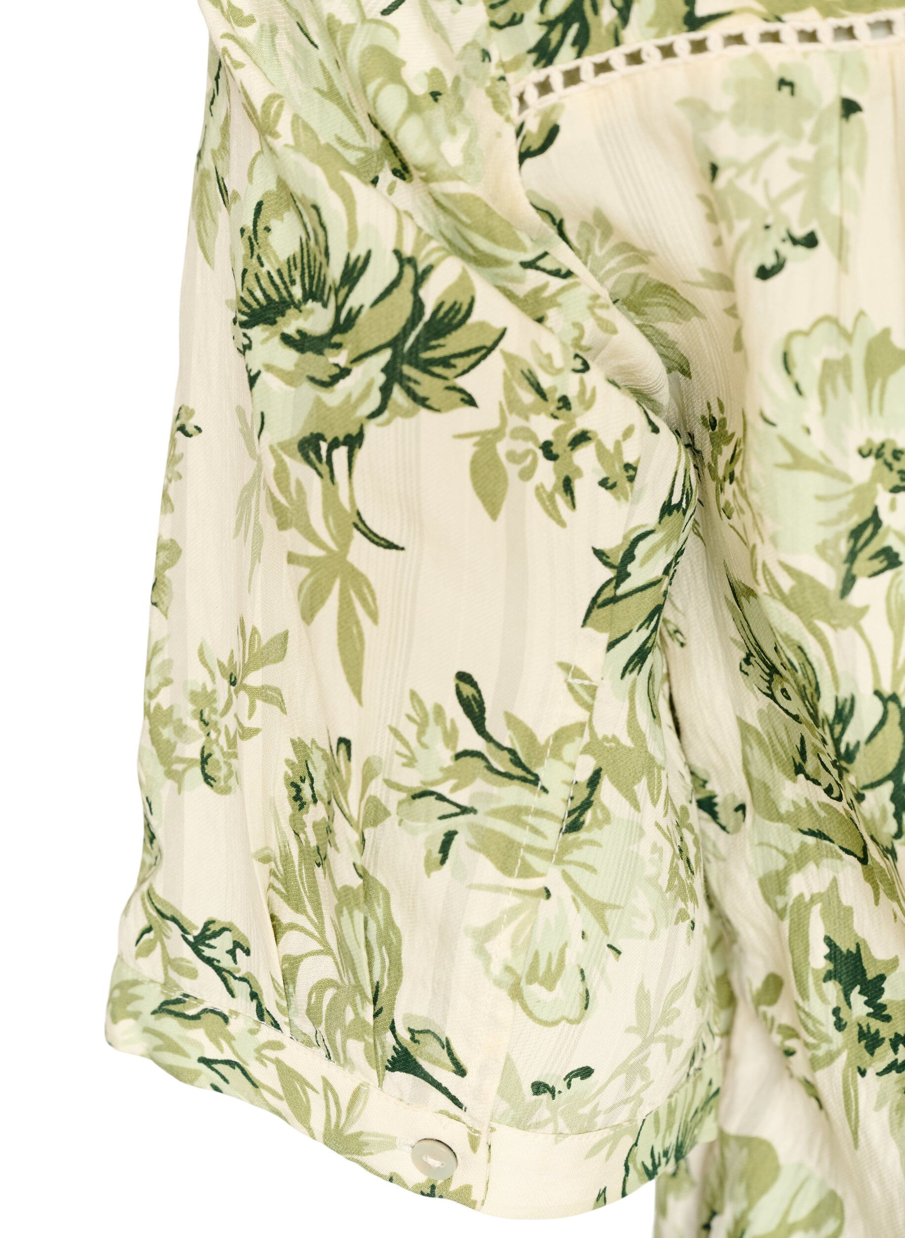 ZizziBlouse imprim&eacute;e &agrave; manches 1/2, Vert clair, Packshot image number 3