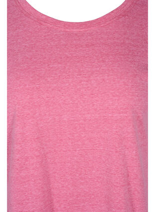 T-shirt chiné en coton, Fandango Pink Mél, Packshot image number 2