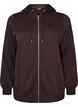 Sweat &agrave; capuche zipp&eacute; avec poches, Marron, Packshot image number 0