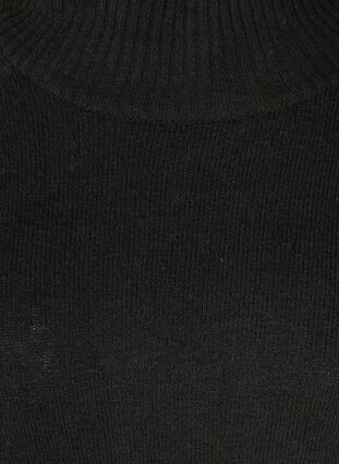 Gebreide poncho met knoopjes, Black, Packshot image number 2