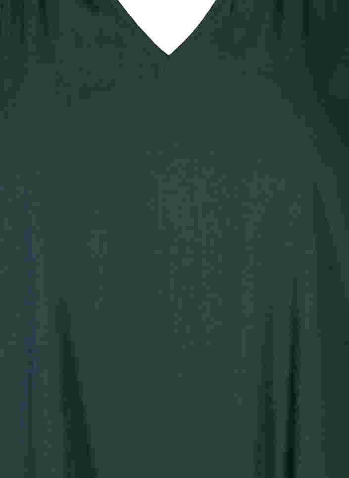 Tuniek met lange mouwen en v-hals, Darkest Spruce, Packshot image number 2