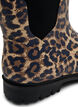 Wide fit - Korte regenlaarzen met elastische neopreen schacht, Leopard AOP, Packshot image number 4