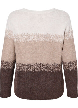  Blouse tricotée avec de larges rayures, Pumice Stone Comb, Packshot image number 1