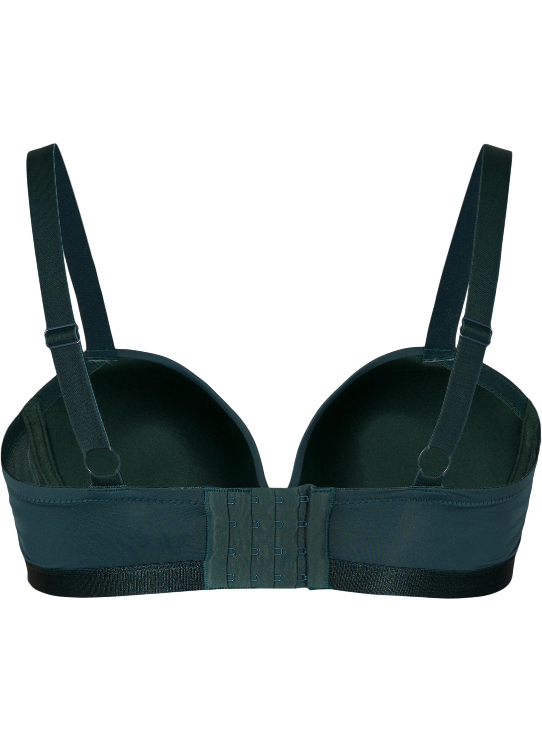 Zizzi Soutien-gorge moul&eacute; en tulle, Vert fonc&eacute;, Packshot image number 1