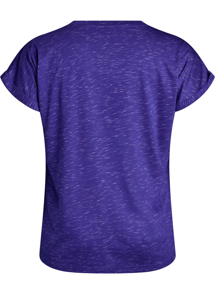 Los workout T-shirt met korte mouwen, Paars, Packshot image number 1