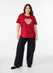 T-shirt met print, Rood, Model image number 1