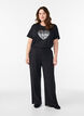 Pantalon ample, Noir, Model image number 0
