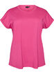T-shirt met korte mouwen van katoenmix, Roze, Packshot image number 0